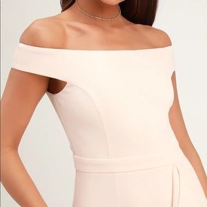 Mila Cream Ruffled Off-the-Shoulder Maxi Dress